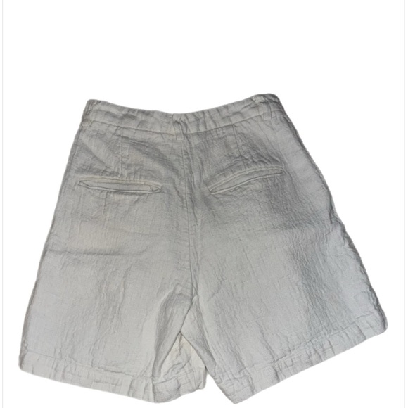 Anine Bing High Waist Cream Shorts - Picture 4 of 12